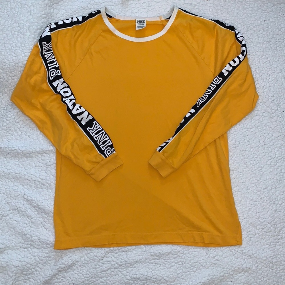 Victoria’s Secret PINK Gold Long Sleeve Shirt